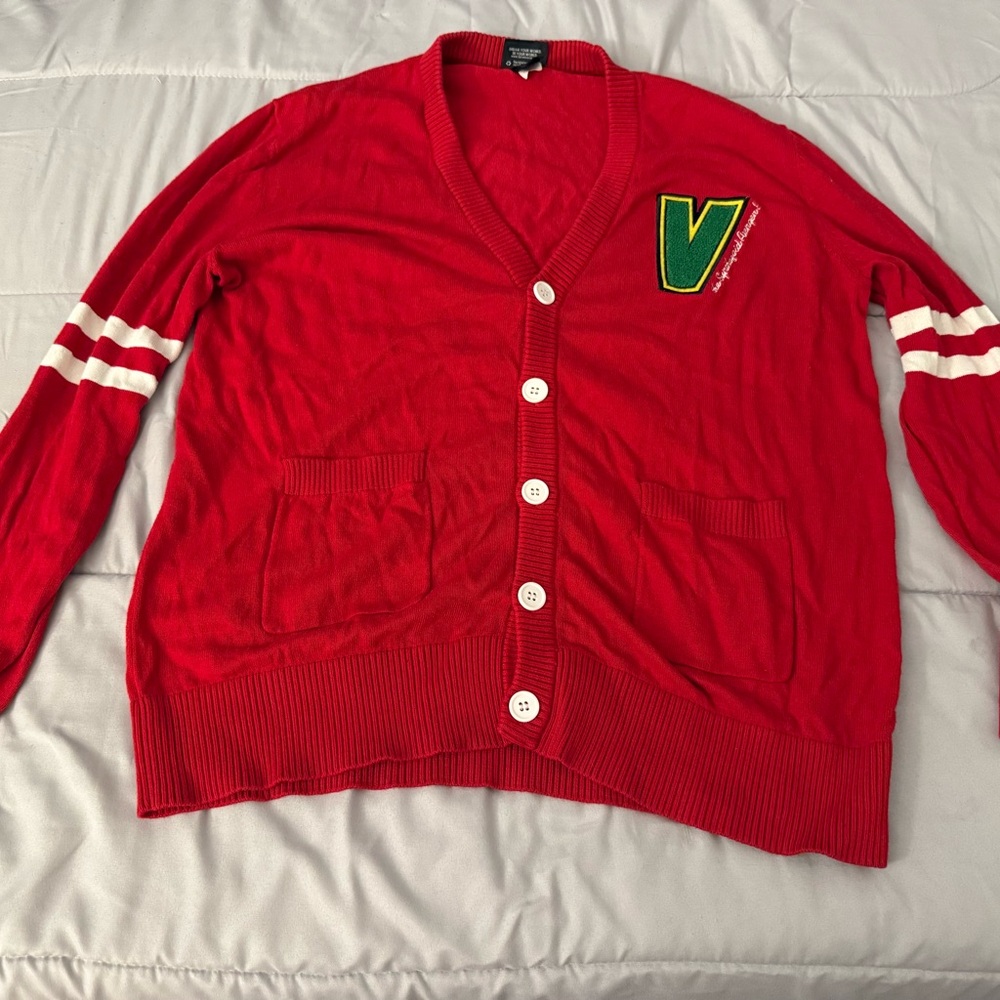 Marvel Red Cardigan with White Accents